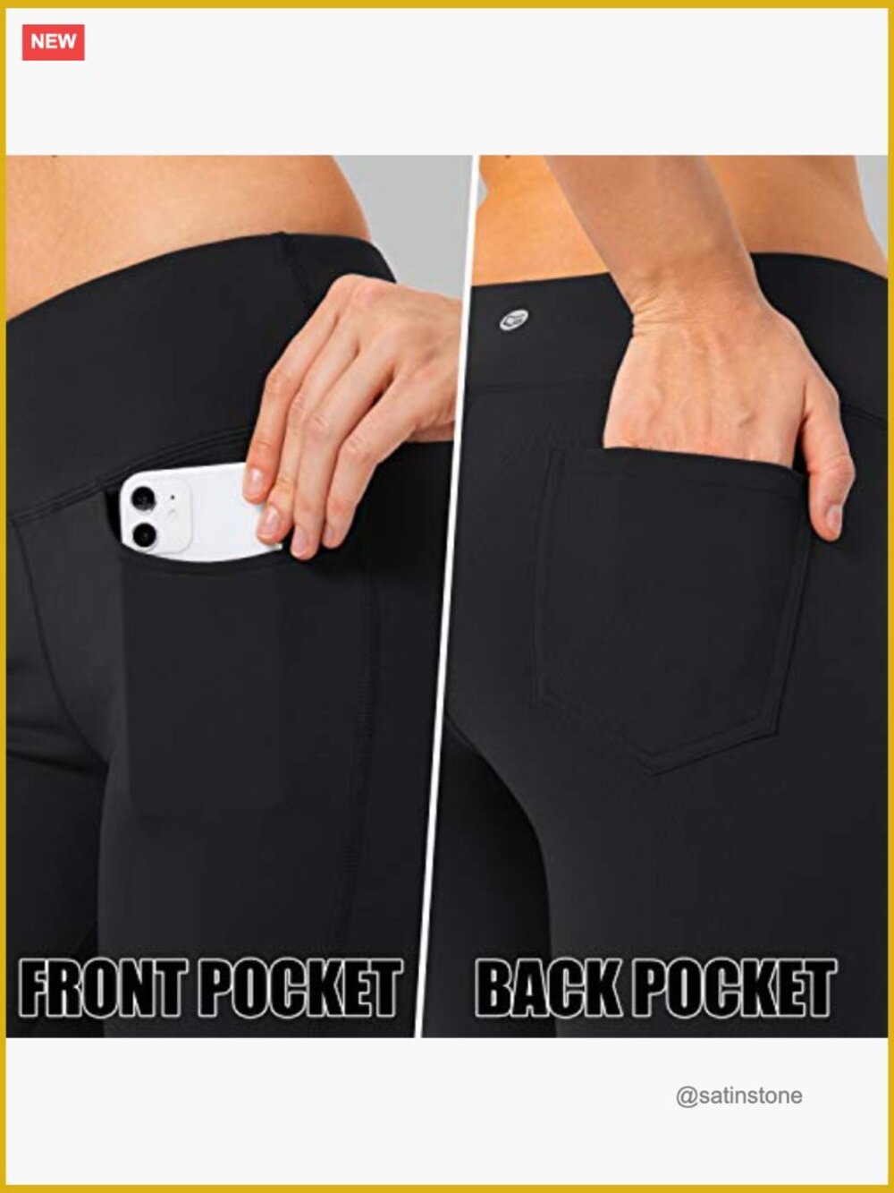 High Waist Bootcut Yoga Pants with Pockets 34 Inseam - Picture 5 of 7